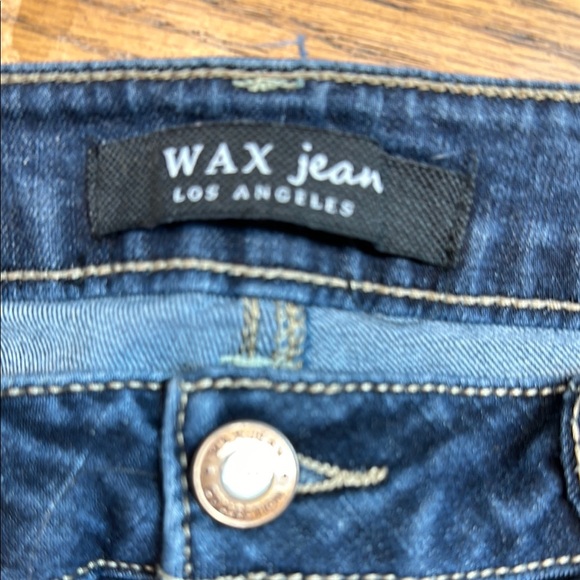 Dark Wash Women's Skinny Wax Jeans - Picture 2 of 9